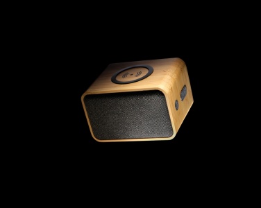 Logotrade promotional item image of: RCS Rplastic 3W speaker with bamboo 5W wireless